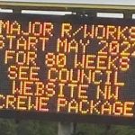 80 Weeks of Major Delays Expected for Motorists as North West Crewe Package Commences